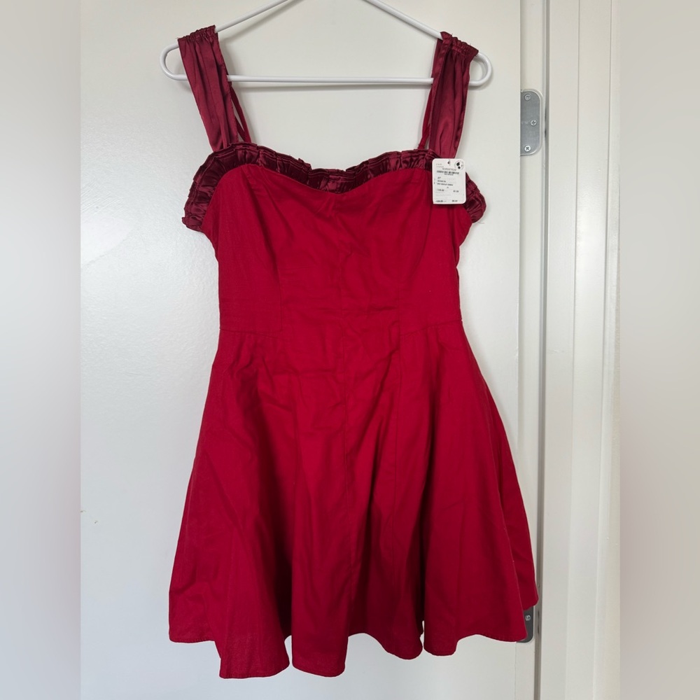 NWT Nordstrom Red Sweetheart Mini Dress